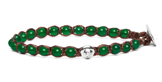 Tamashii® | Bracciale Essenza Agata Verde (4mm) | BHS907-12