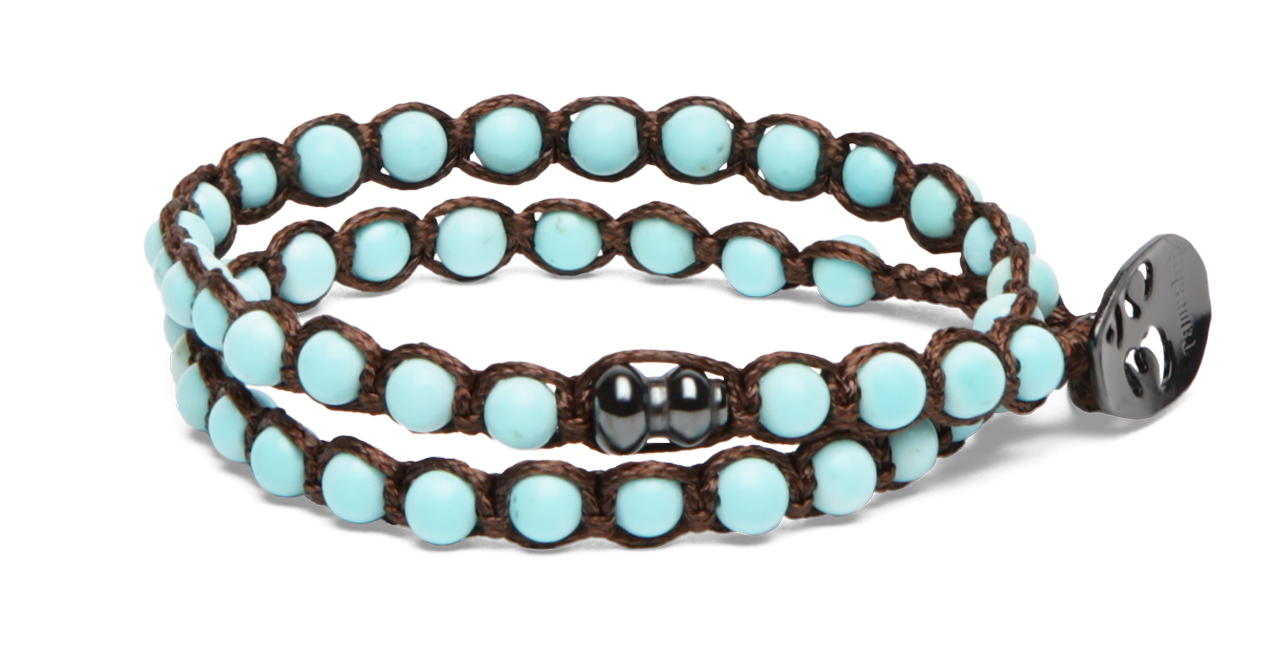 Tamashii® | Bracciale Essenza Turchese Chiaro (4mm) 2giri | BHS902-326