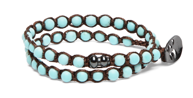 Tamashii® | Bracciale Essenza Turchese Chiaro (4mm) 2giri | BHS902-326