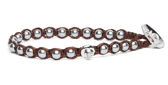 Tamashii® | Bracciale Essenza Ematite silver coating (4mm) | BHS907-22W