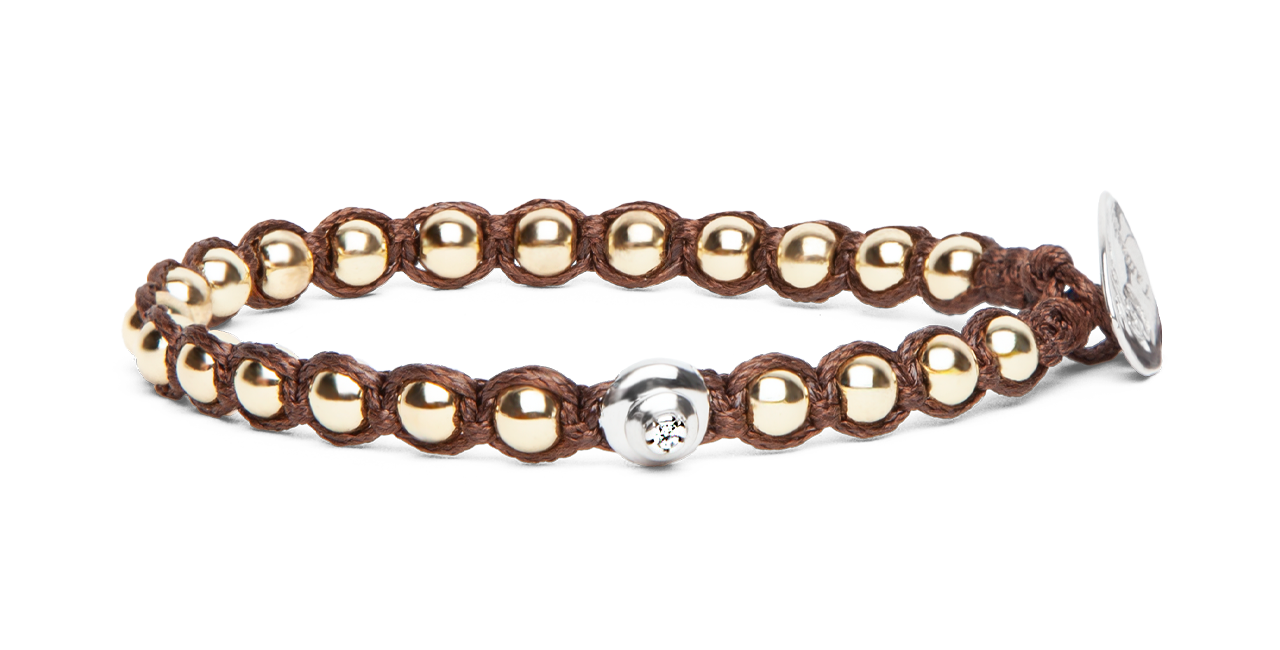 Tamashii® | Bracciale Essenza Ematite oro coating (4mm) | BHS907-22Y