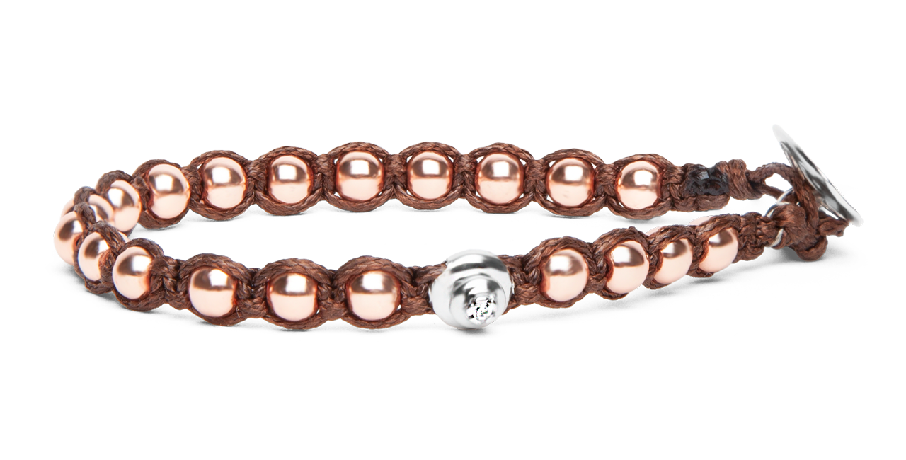 Tamashii® | Bracciale Essenza Ematite oro rosa coating (4mm) | BHS907-22R