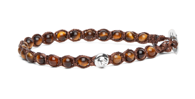 Tamashii® | Bracciale Essenza Occhio di tigre marrone (4mm) | BHS907-214