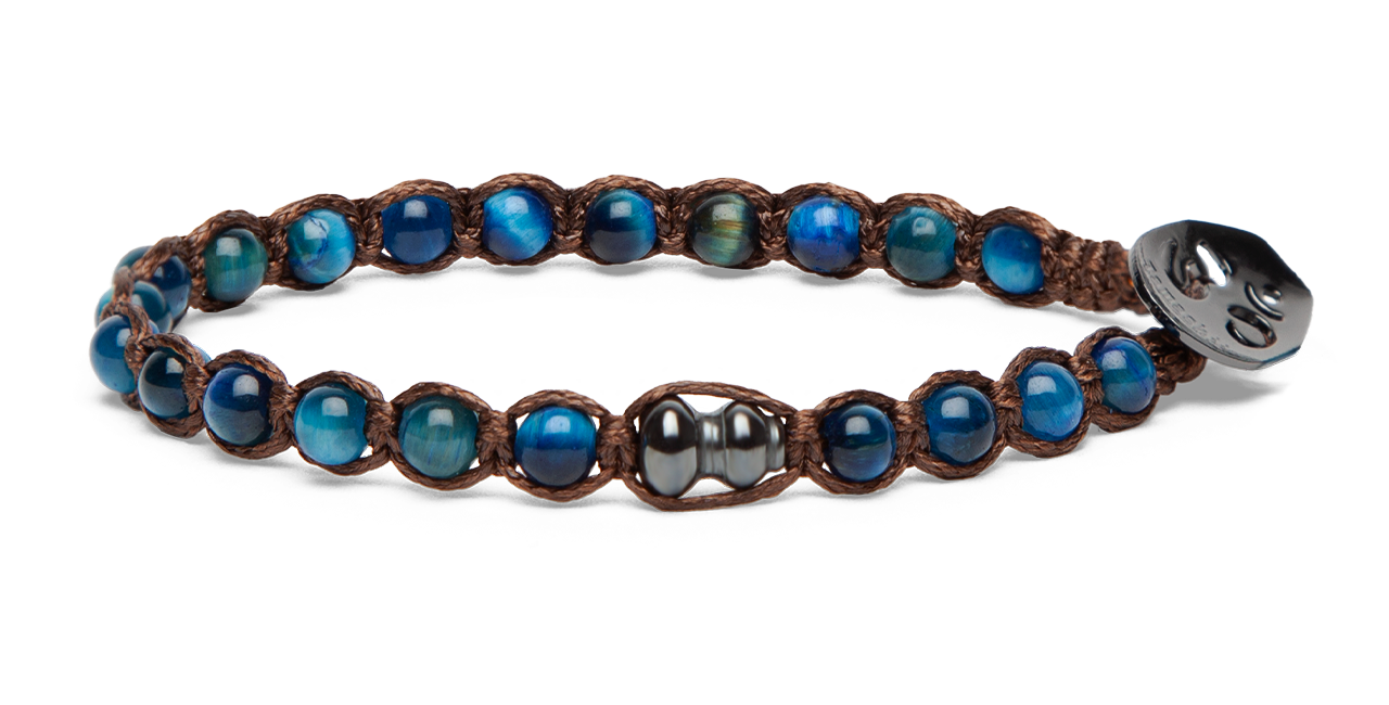 Tamashii® | Bracciale Essenza Occhio di Tigre Blu (4mm) 1giro | BHS901-105