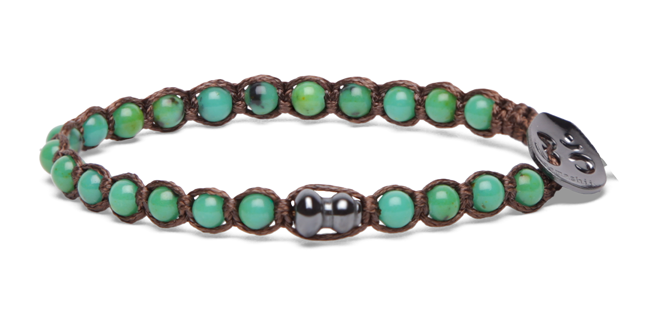 Tamashii® | Bracciale Essenza Turchese Verde (4mm) 1giro | BHS901-328