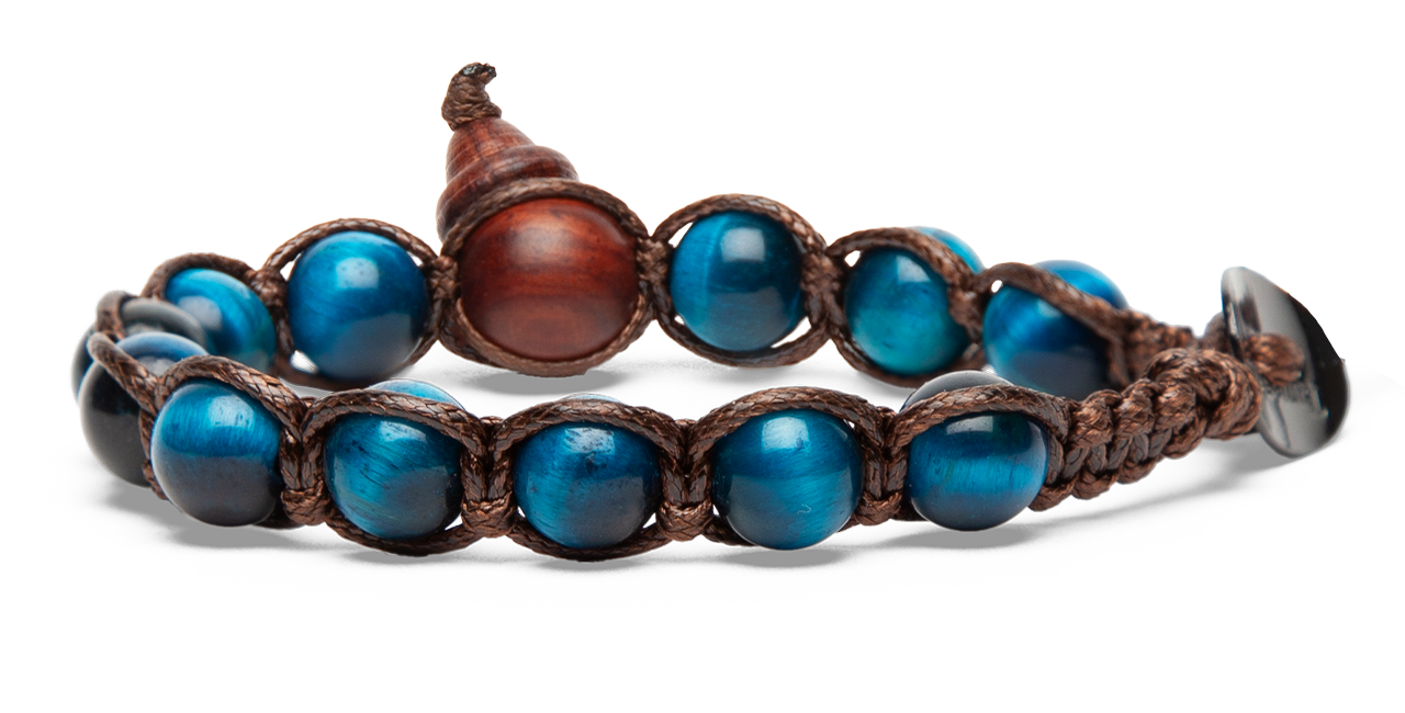 Tamashii® | Bracciale Classico (8mm) Occhio di Tigre Blu | BHS900-105
