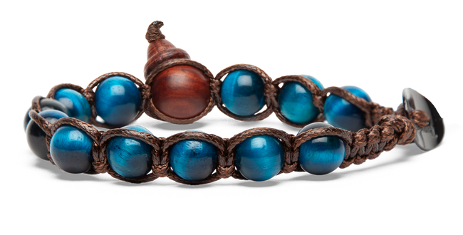 Tamashii® | Bracciale Classico (8mm) Occhio di Tigre Blu | BHS900-105