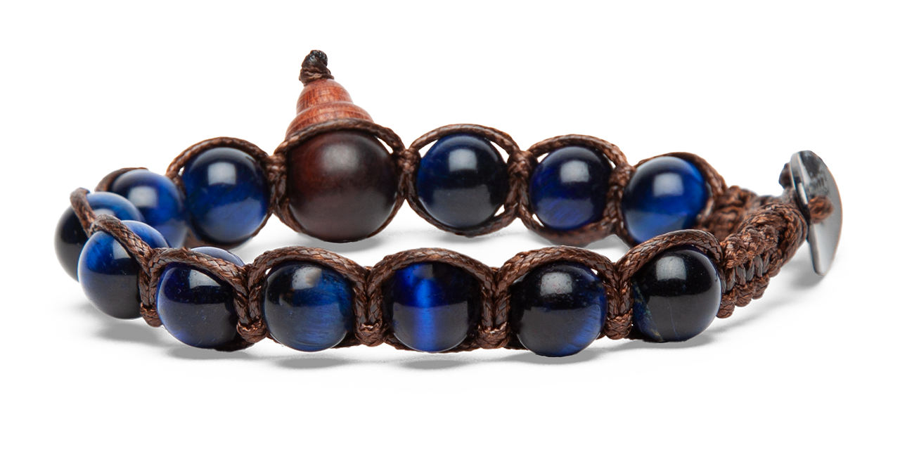 Tamashii® | Bracciale Classico (8mm) Occhio di Tigre Blu Scuro | BHS900-332
