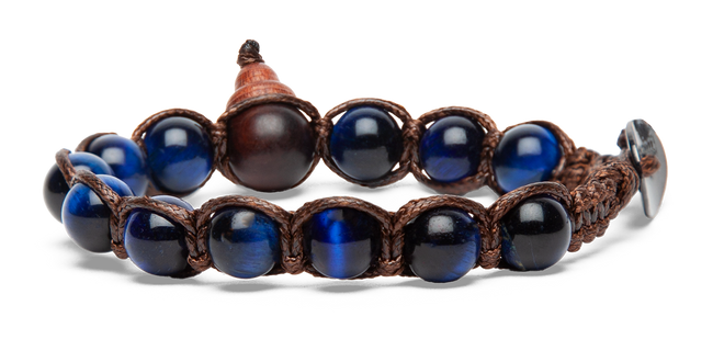 Tamashii® | Bracciale Classico (8mm) Occhio di Tigre Blu Scuro | BHS900-332