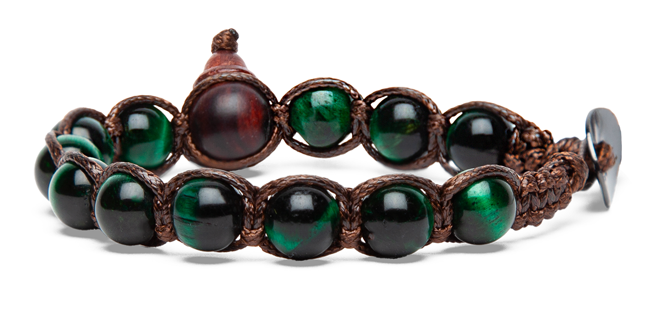 Tamashii® | Bracciale Classico (8mm) Occhio di Tigre Verde | BHS900-330