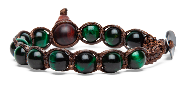 Tamashii® | Bracciale Classico (8mm) Occhio di Tigre Verde | BHS900-330