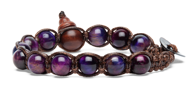 Tamashii® | Bracciale Classico (8mm) Occhio di Tigre Viola | BHS900-331