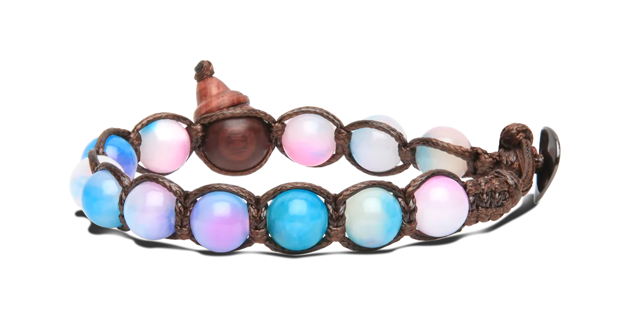 Tamashii® | Bracciale Classico (8mm) Giada Peacock Pink | BHS900-319
