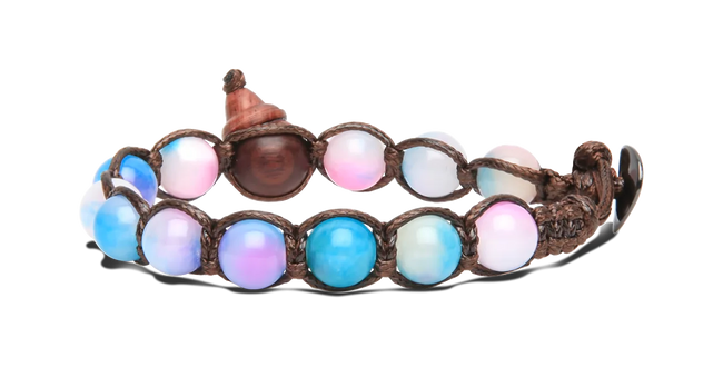 Tamashii® | Bracciale Classico (8mm) Giada Peacock Pink | BHS900-319