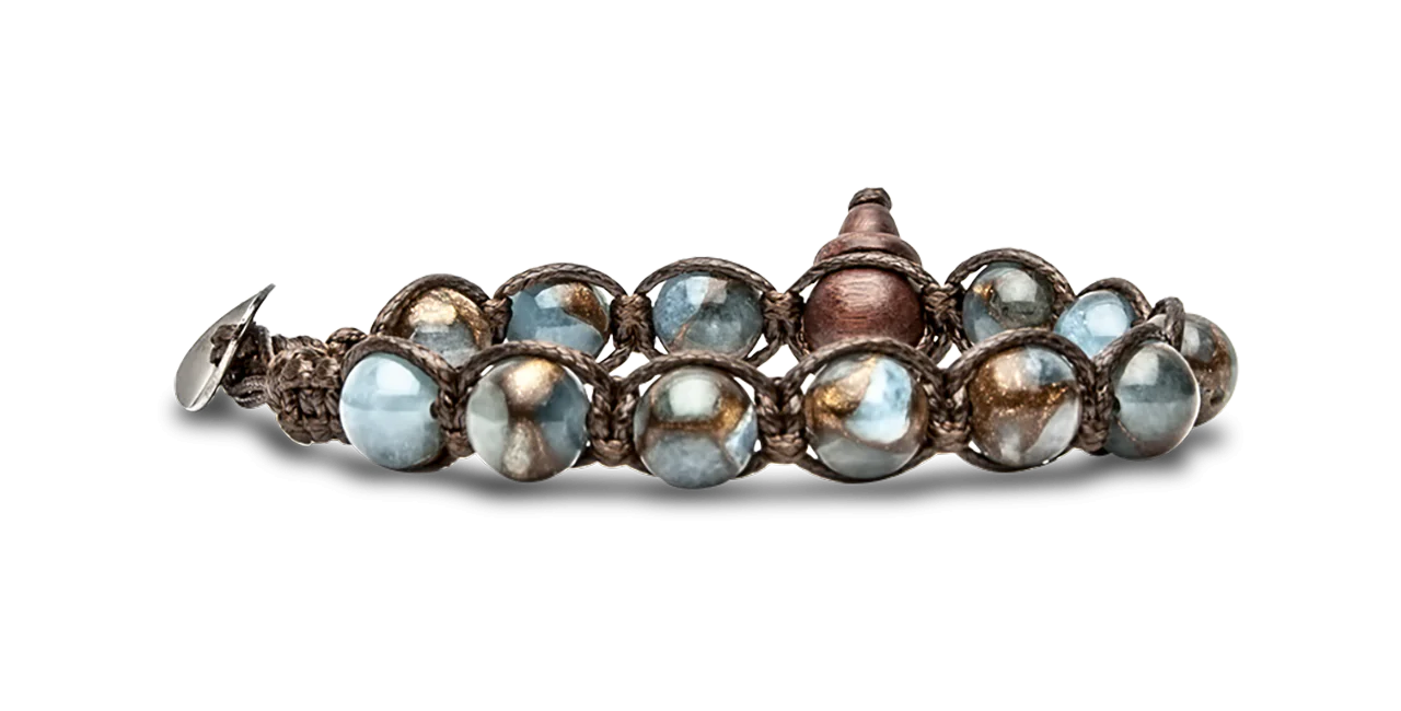 Tamashii® | Bracciale Classico (8mm) Quarzo Mosaico Azzurro | BHS900-235