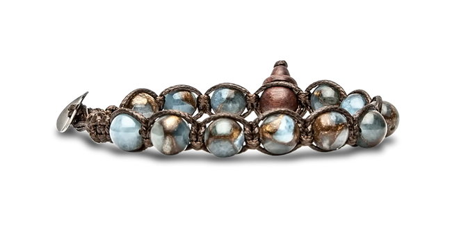 Tamashii® | Bracciale Classico (8mm) Quarzo Mosaico Azzurro | BHS900-235