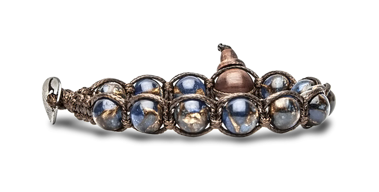Tamashii® | Bracciale Classico (8mm) Quarzo Mosaico Blu | BHS900-240