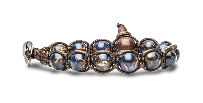 Tamashii® | Bracciale Classico (8mm) Quarzo Mosaico Blu | BHS900-240