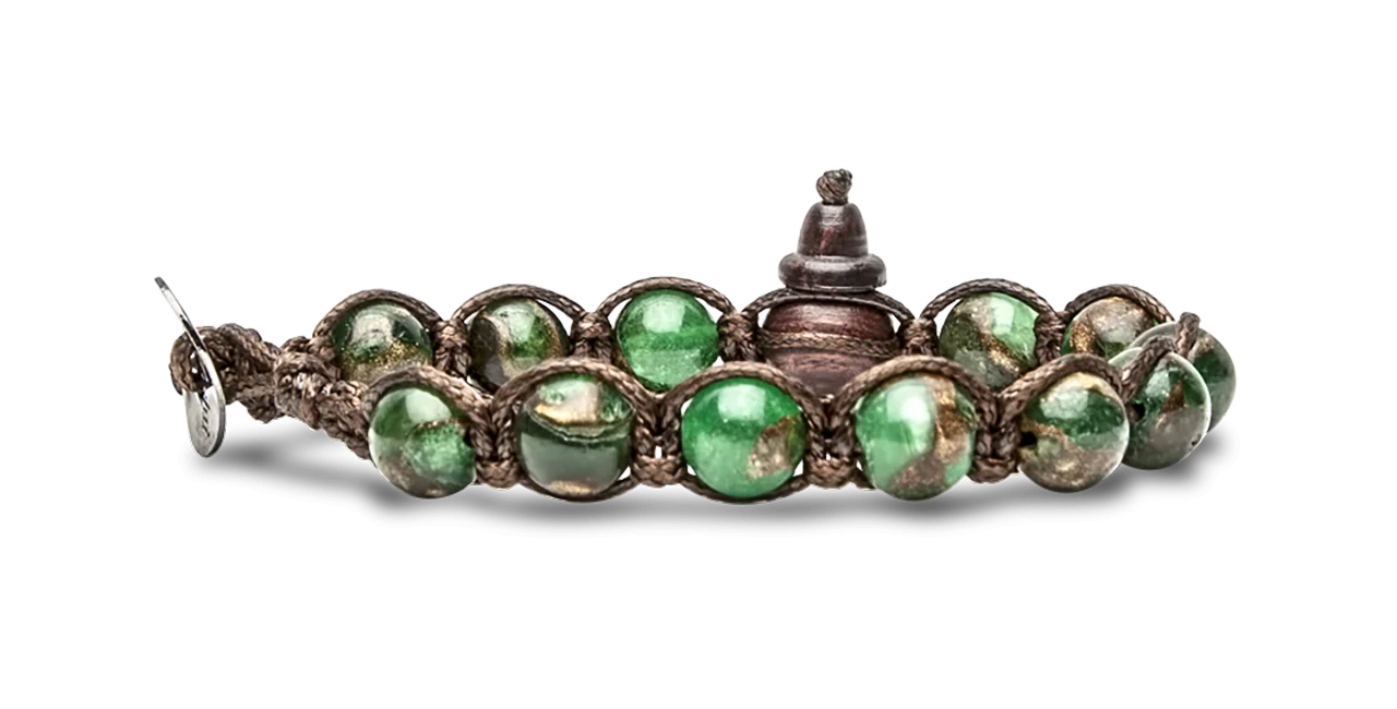 Tamashii® | Bracciale Classico (8mm) Quarzo Mosaico Verde | BHS900-237