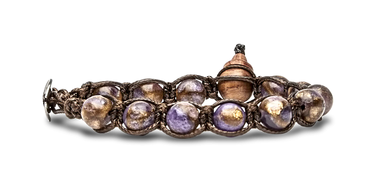 Tamashii® | Bracciale Classico (8mm) Quarzo Mosaico Viola | BHS900-236