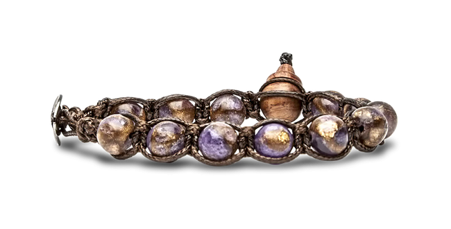 Tamashii® | Bracciale Classico (8mm) Quarzo Mosaico Viola | BHS900-236
