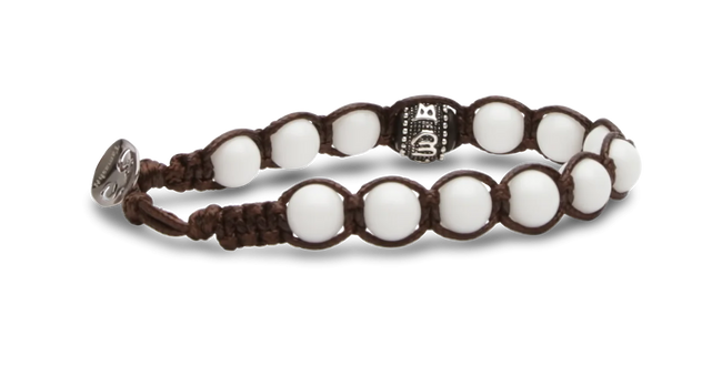 Tamashii® | Bracciale Ruota della Preghiera Agata Bianca (8mm) | BHS1100-14
