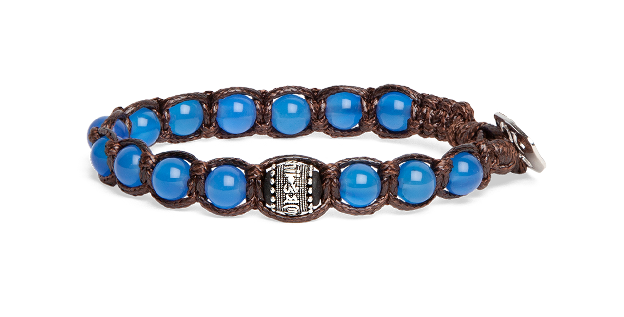 Tamashii® | Bracciale Ruota della Preghiera (6 mm) Agata Blu | BHS1106-18