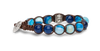 Tamashii® | Bracciale Ruota della Preghiera Agata Blu Striata (8mm) | BHS1100-141
