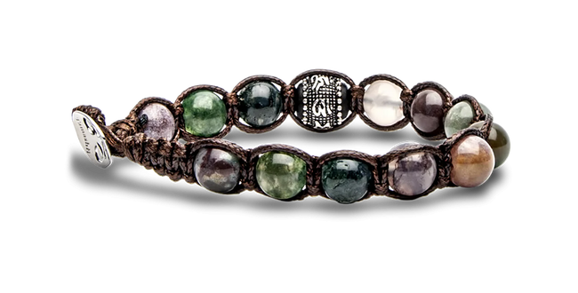 Tamashii® | Bracciale Ruota della Preghiera Agata Muschiata (8mm) | BHS1100-17