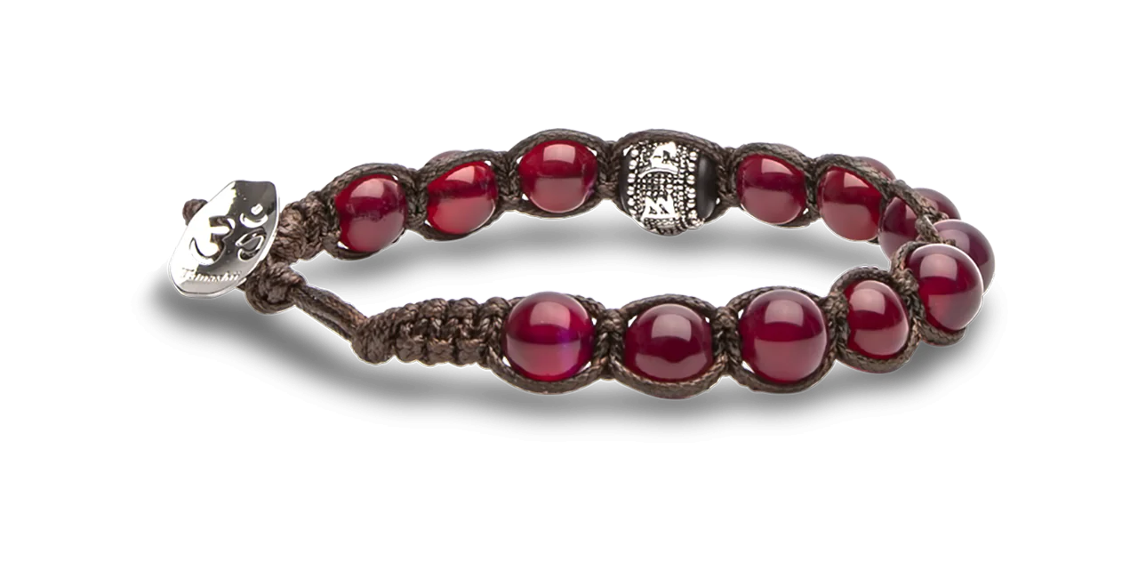 Tamashii® | Bracciale Ruota della Preghiera Agata Rossa (8mm) | BHS1100-34