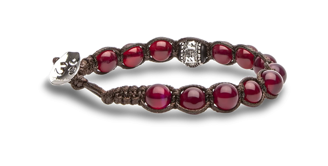 Tamashii® | Bracciale Ruota della Preghiera Agata Rossa (8mm) | BHS1100-34