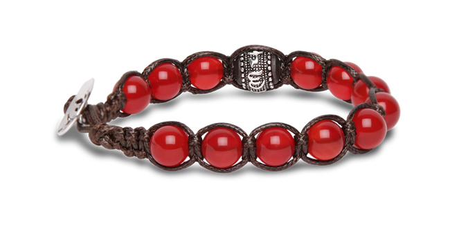 Tamashii® | Bracciale Ruota della Preghiera Agata Rosso Passione (8mm) | BHS1100-124