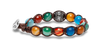 Tamashii® | Bracciale Ruota della Preghiera Agata Striata Colori Misti (8mm) | BHS1100-229