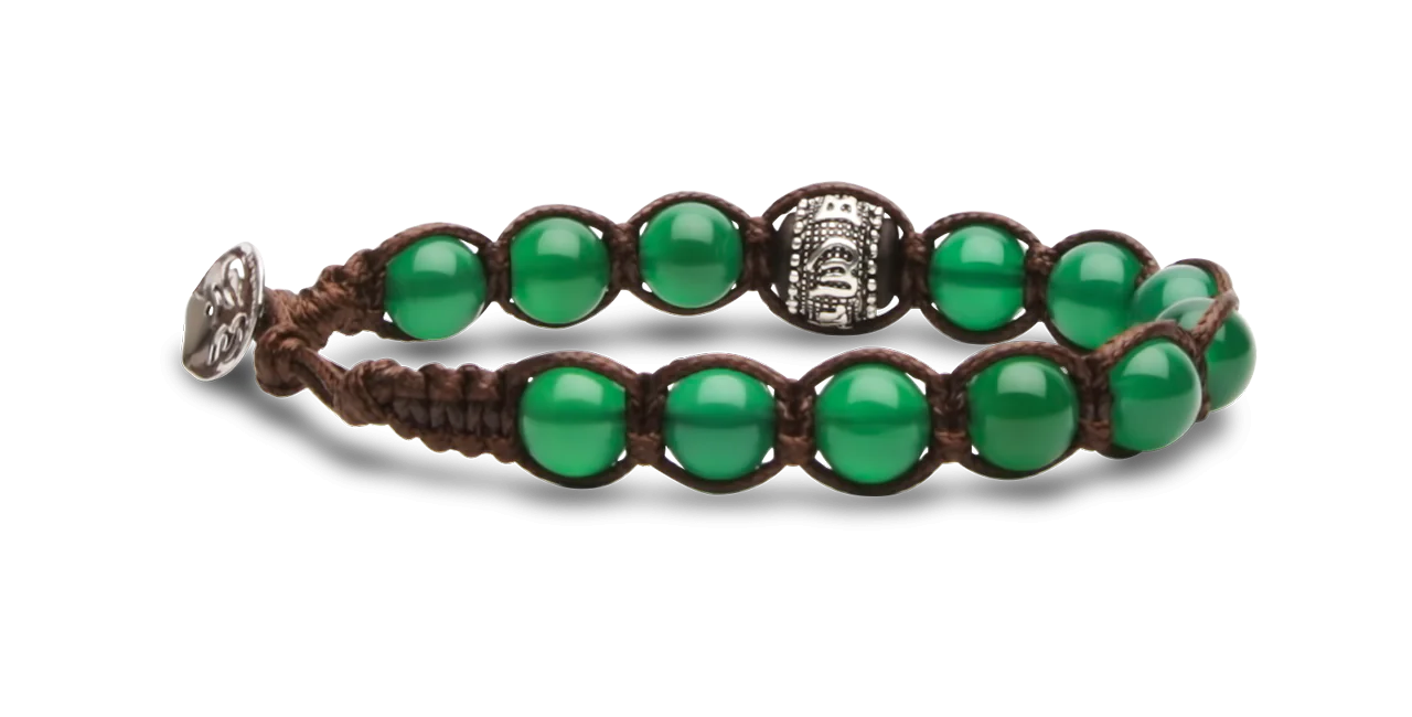 Tamashii® | Bracciale Ruota della Preghiera Agata Verde (8mm) | BHS1100-12