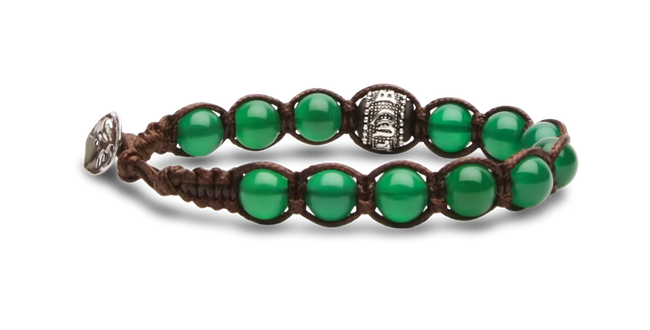 Tamashii® | Bracciale Ruota della Preghiera Agata Verde (8mm) | BHS1100-12