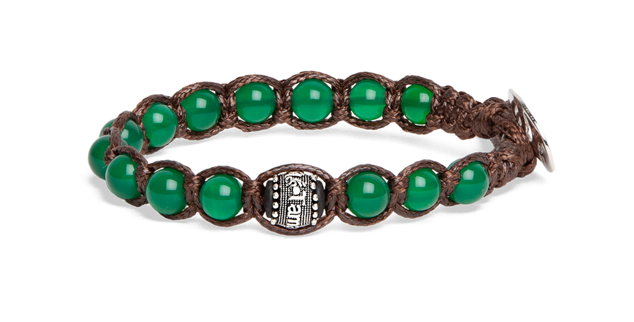 Tamashii® | Bracciale Ruota della Preghiera (6 mm) Agata Verde | BHS1106-12
