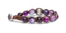 Tamashii® | Bracciale Ruota della Preghiera Agata Viola Striata (8mm) | BHS1100-85