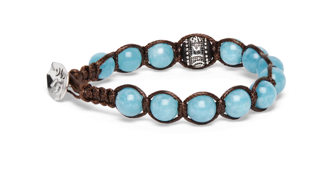 Tamashii® | Bracciale Ruota della Preghiera Giada Sky Blue (8mm) | BHS1100-196