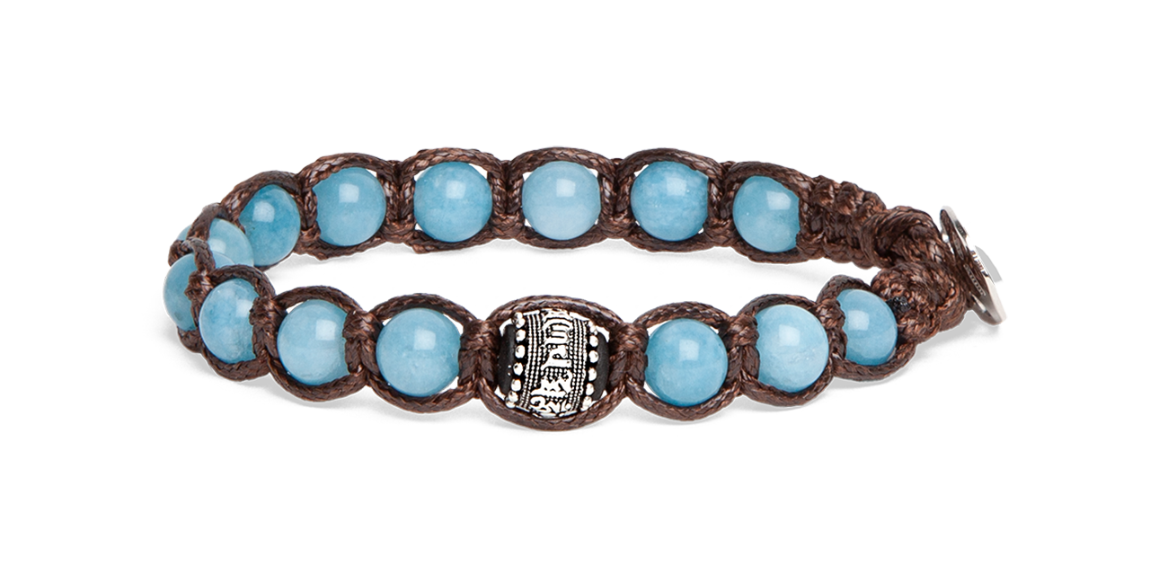Tamashii® | Bracciale Ruota della Preghiera (6 mm) Giada Sky Blue | BHS1106-196