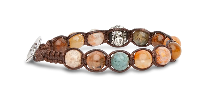 Tamashii® | Bracciale Ruota della Preghiera New Ocean Stone (8mm) | BHS1100-273