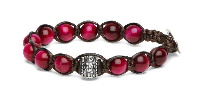 Tamashii® | Bracciale Ruota della Preghiera Occhio Di Tigre Rosso (8mm) | BHS1100-329