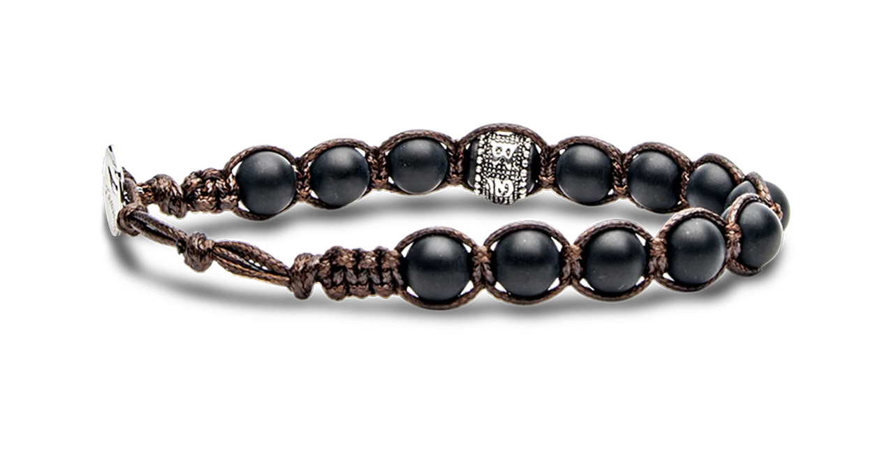 Tamashii® | Bracciale Ruota della Preghiera Onice Satinato (8mm) | BHS1100-64