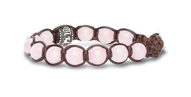 Tamashii® | Bracciale Ruota della Preghiera Quarzo Rosa (8mm) | BHS1100-33
