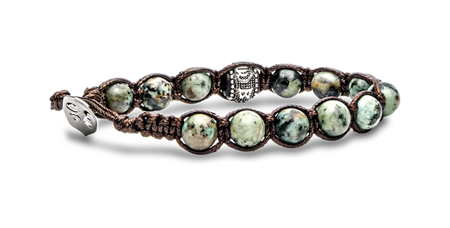 Tamashii® | Bracciale Ruota della Preghiera Turchese Africano (8mm) | BHS1100-75
