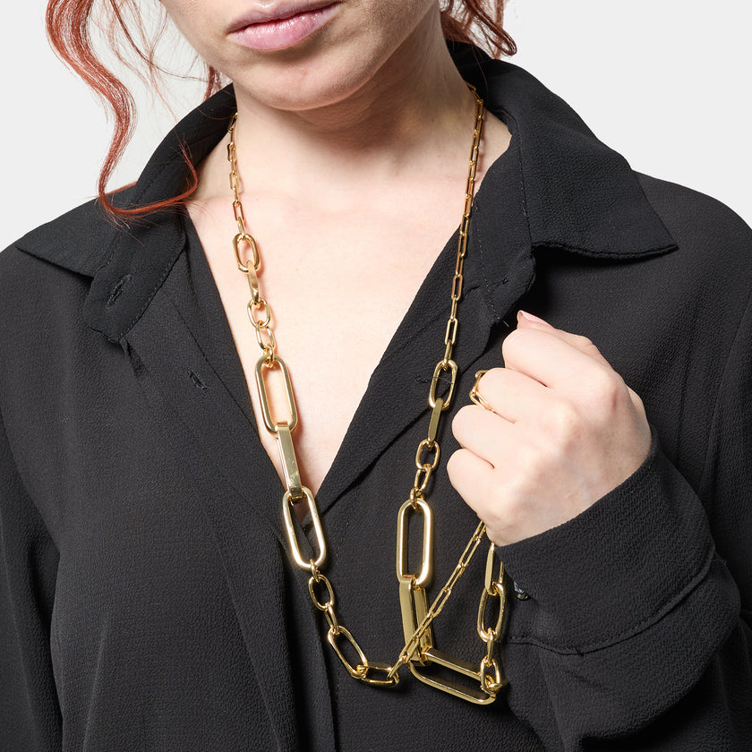 UNOAERRE | Collana catena lunga dorata | 2639