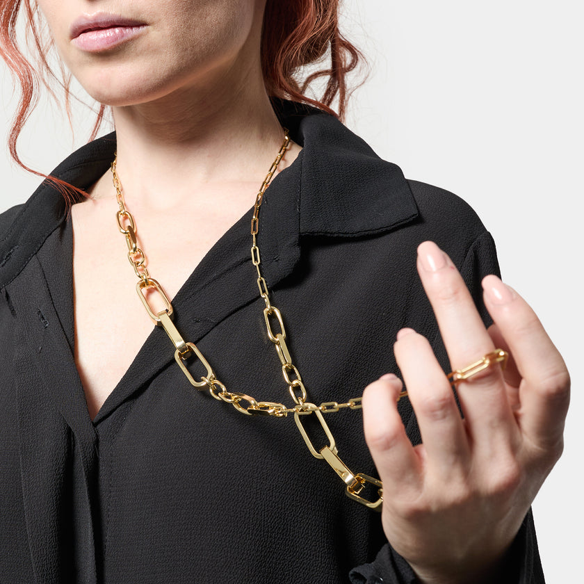 UNOAERRE | Collana catena lunga dorata | 2639