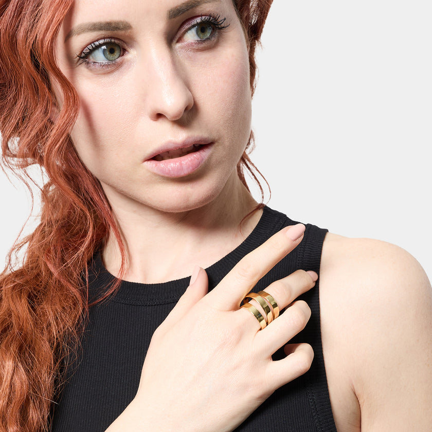 UNOAERRE | Anello Lux dorato | 2665