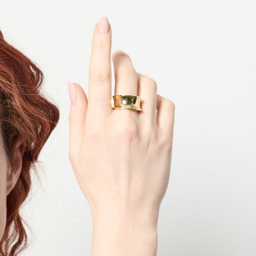 UNOAERRE | Anello a fascia dorato | 2645