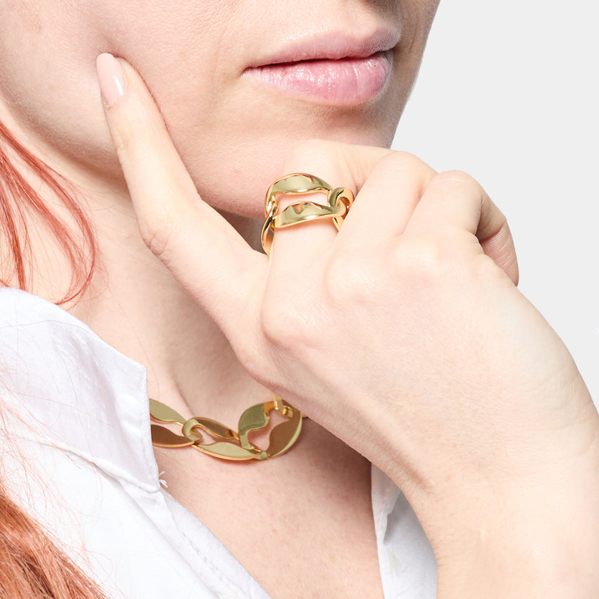 UNOAERRE | Collana maglia marina dorata | 2655