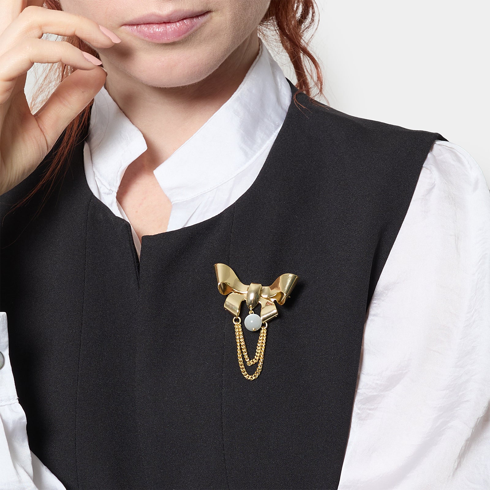 UNOAERRE | Spilla con fiocco e perla | 2713